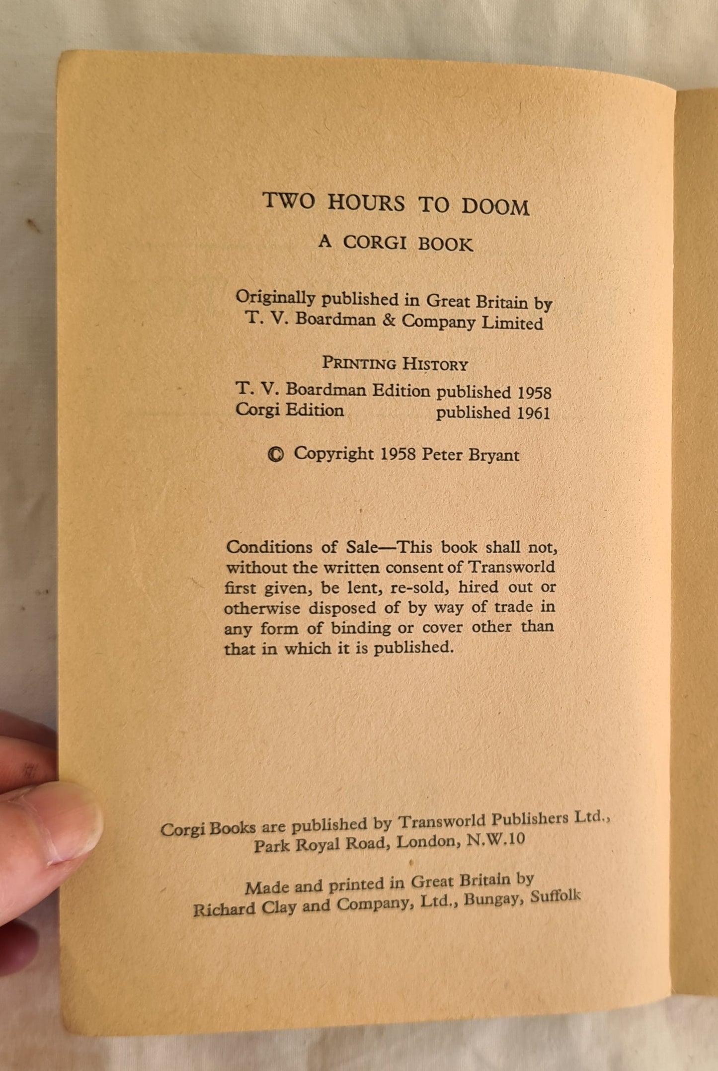 Two Hours to Doom by Peter Bryant