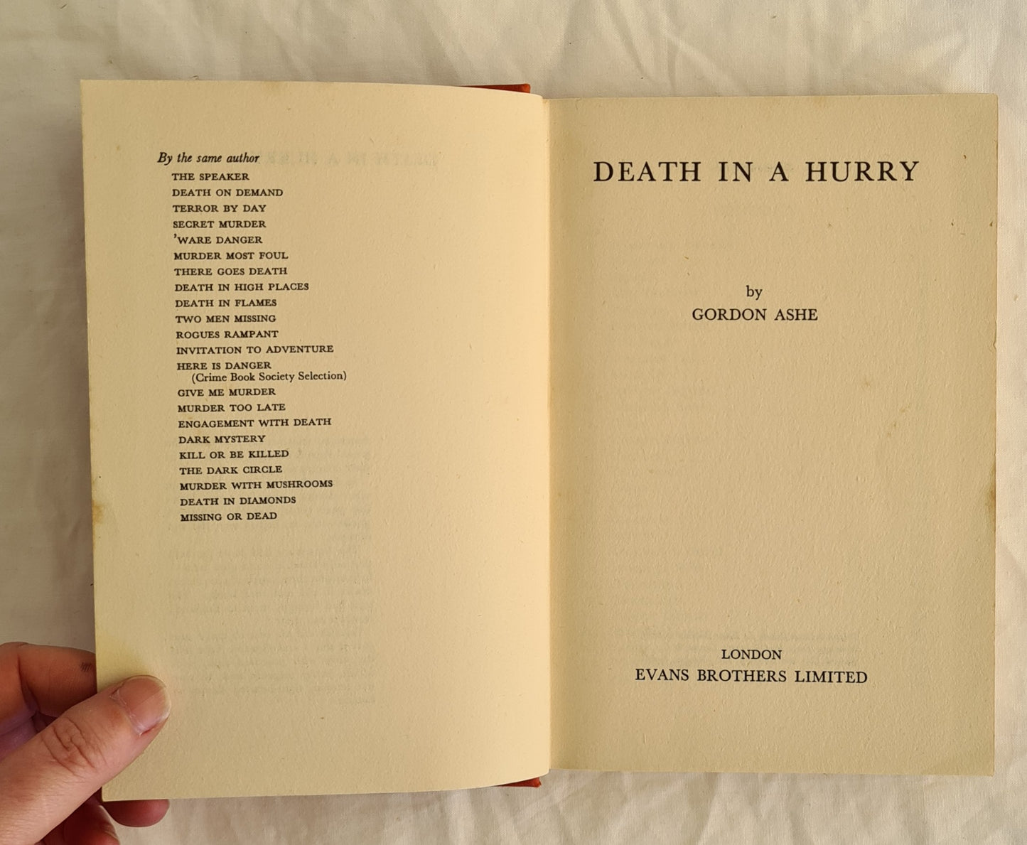 Death in a Hurry