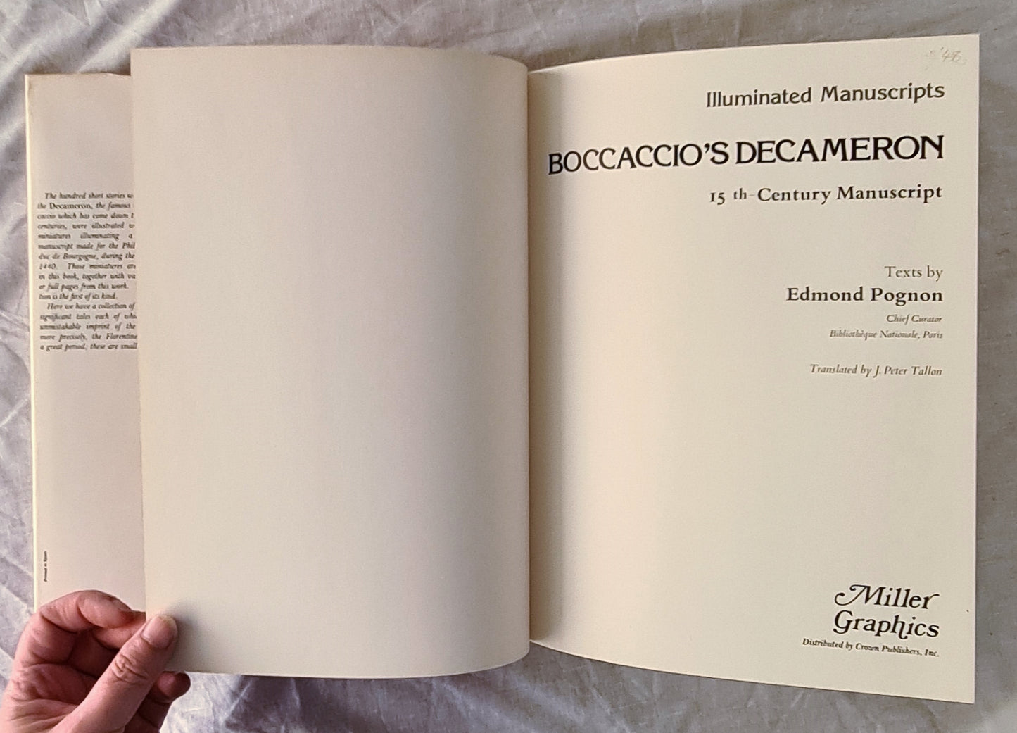 Illuminated Manuscripts Boccaccio’s Decameron by Edmond Pognon