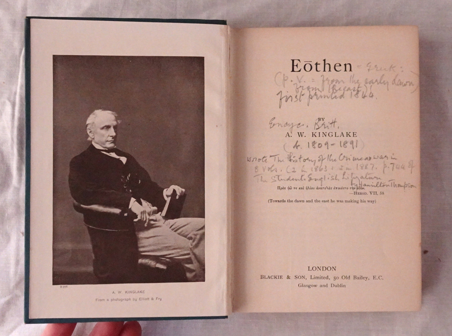 Eothen by A. W. Kinglake