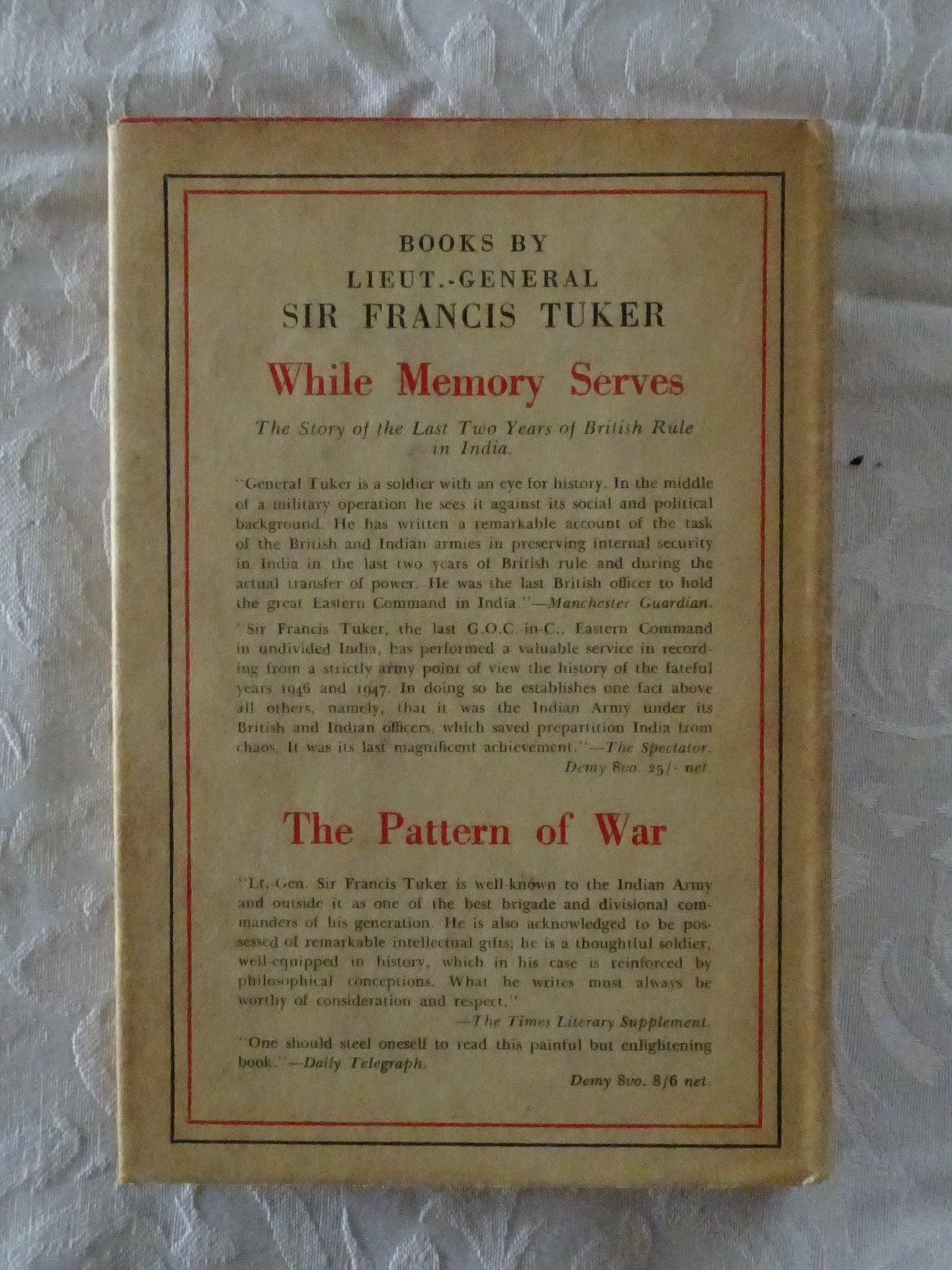 The Chronicle of Private Henry Metcalfe by Sir Francis Tuker